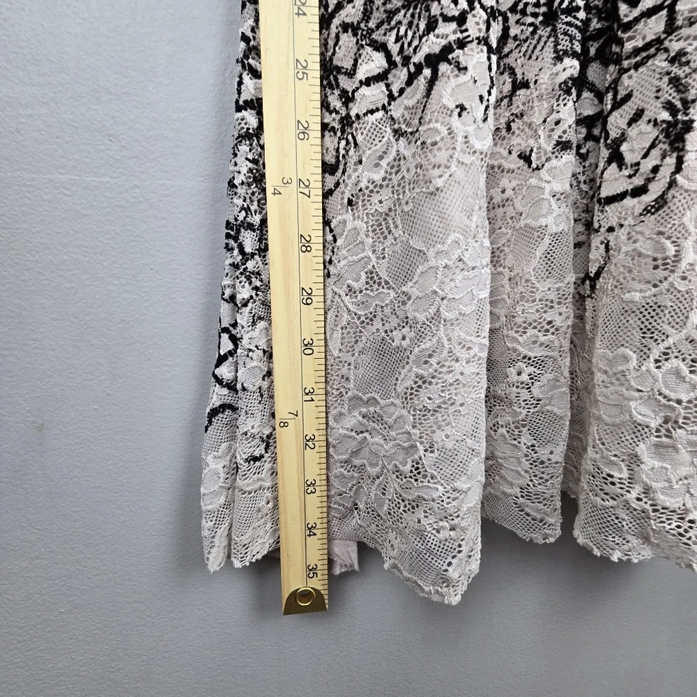 FREE PEOPLE Flocked Velvet Lace Sweetheart Strappy Mini Dress Cream Womens Sz SP